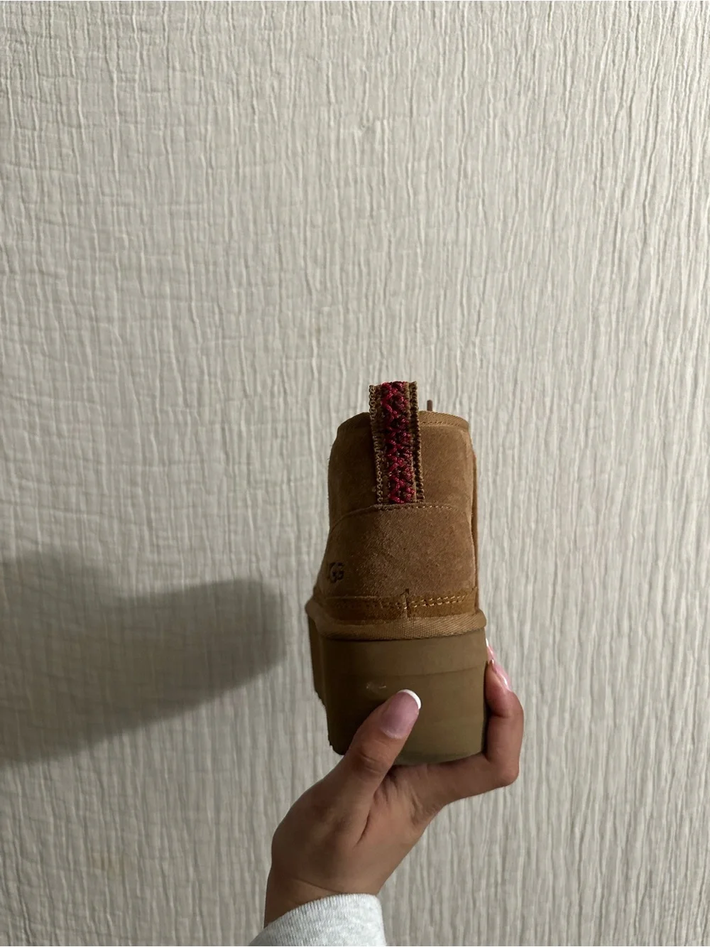 UGG Tan Suede Platform Lace-Up Boots size 6